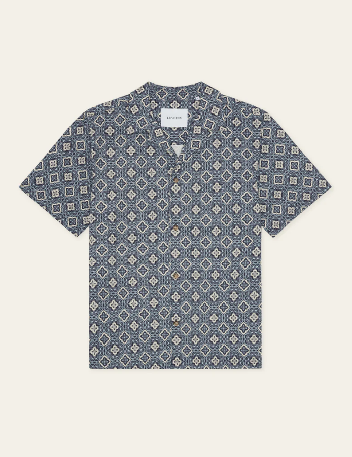 Lukas Arabesque AOP SS Shirt Blue Fog
