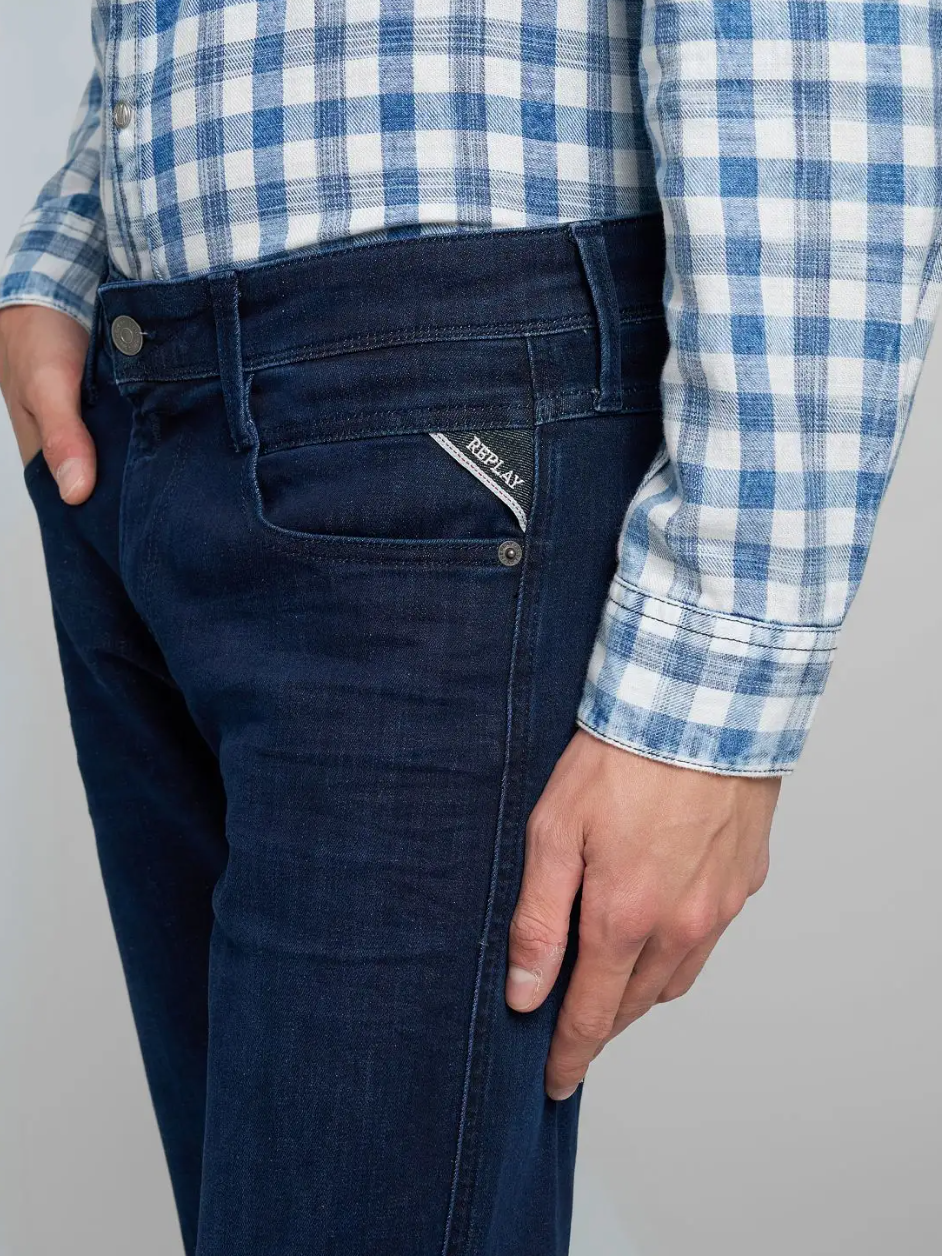 Anbass Power Stretch Slimfit Denim Dark Indigo