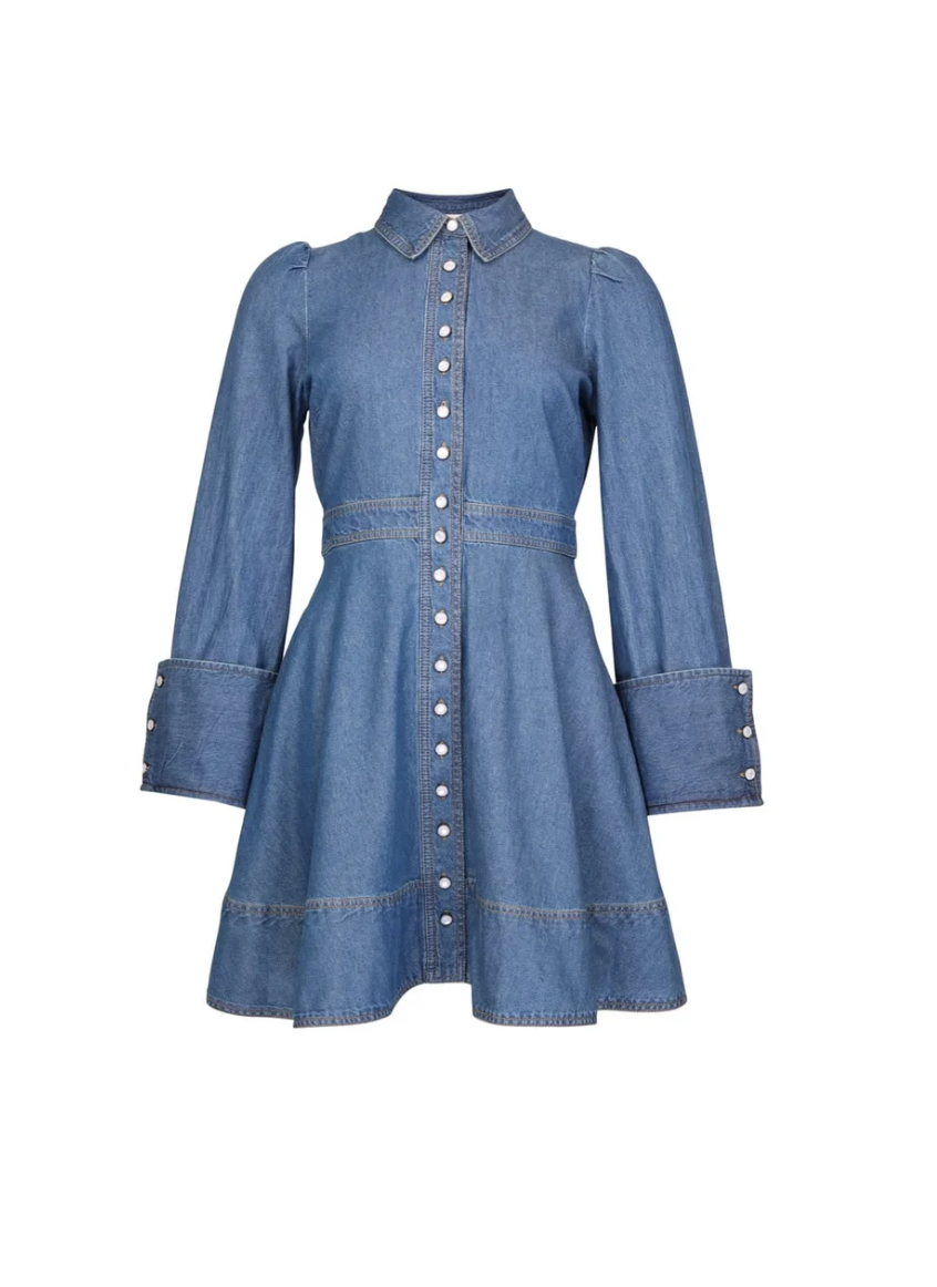 Denim Mini Dress French Blue