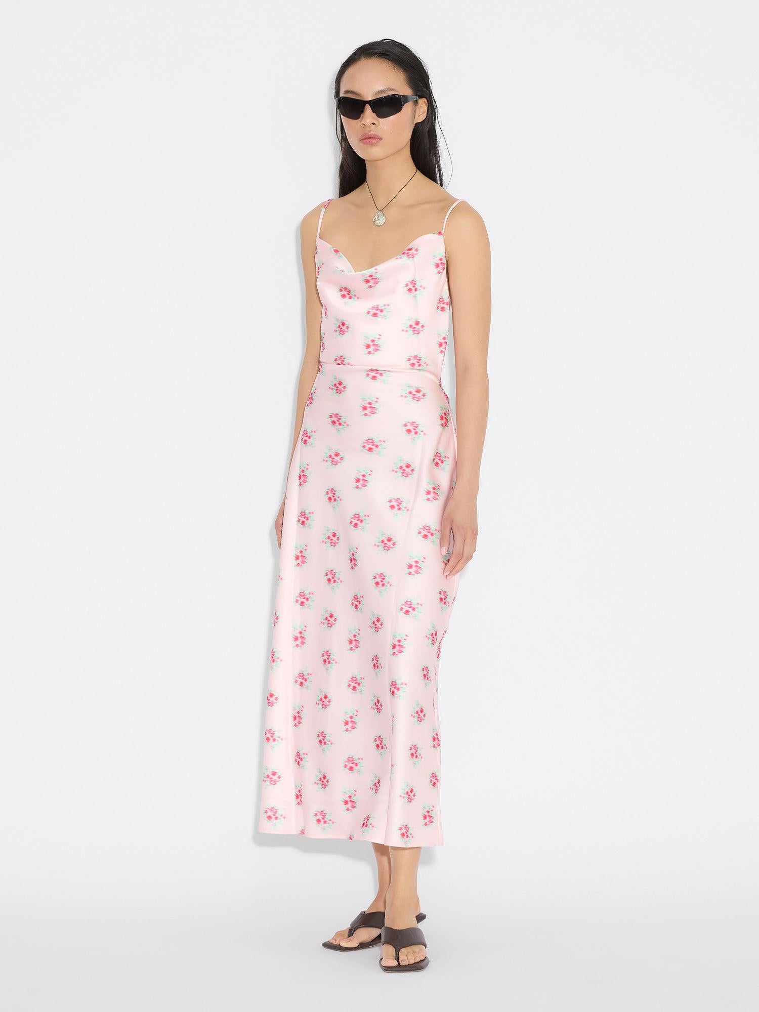 Eila Print Dress Lt Pink Mix