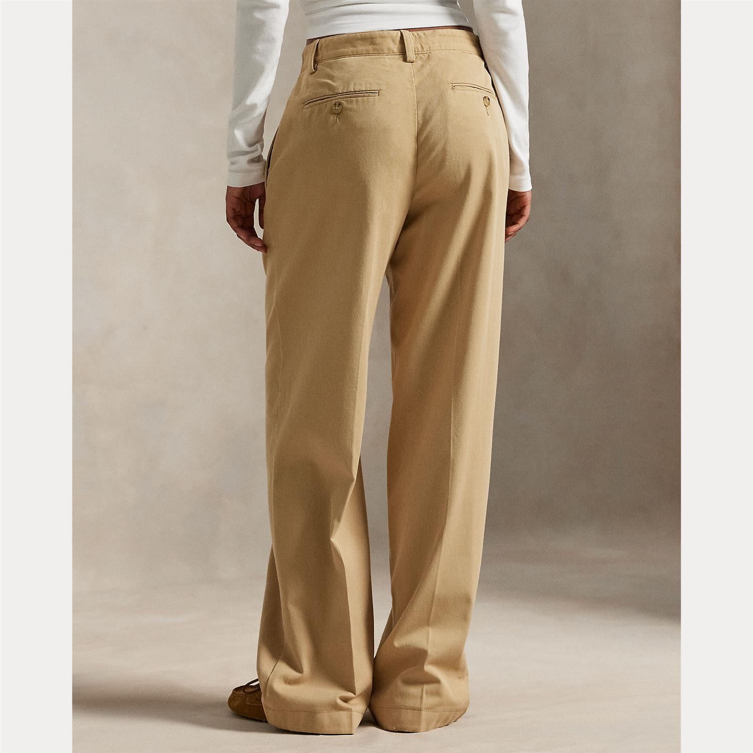 Woven-Straight-Pants Khaki