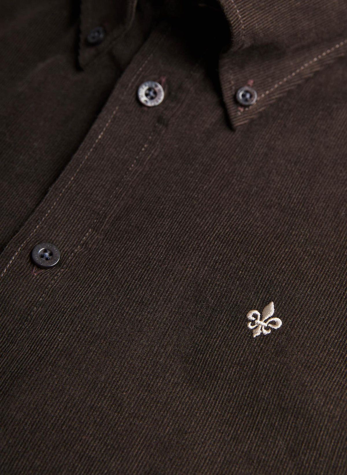 Douglas Cord Shirt-Slim Fit Brown