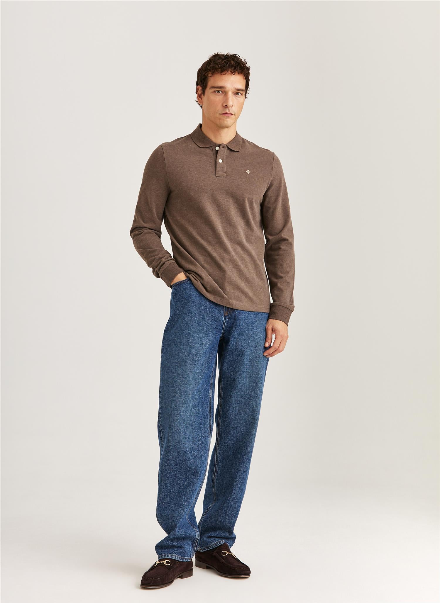Camden LS Polo Brown