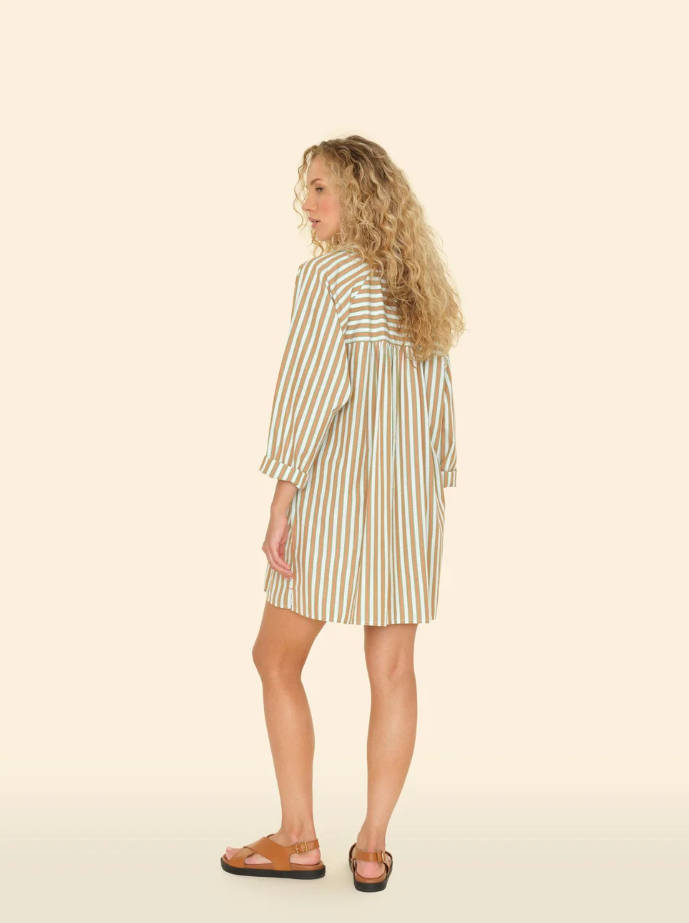 Flora dress-tobac green