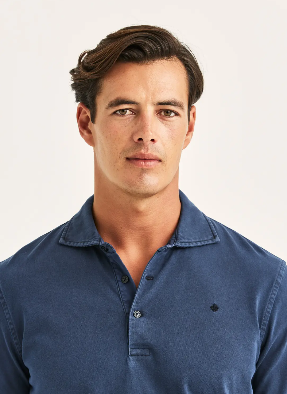 Harland LS Polo Shirt Navy