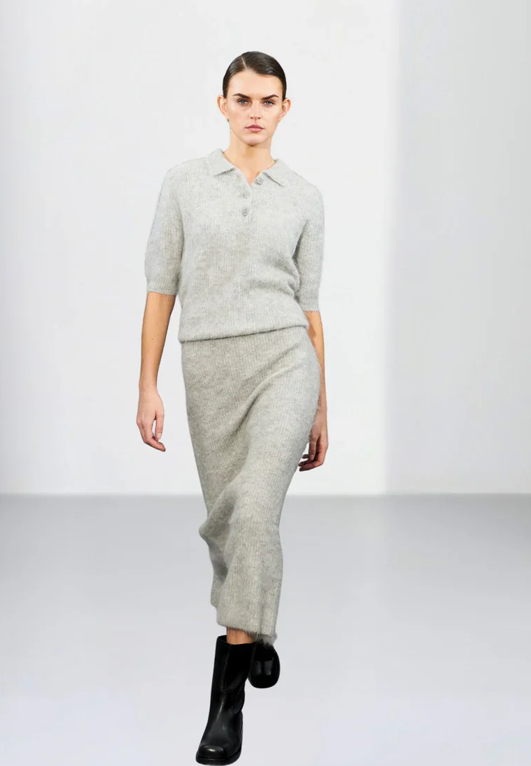 5656 Cikori Skirt Light Grey