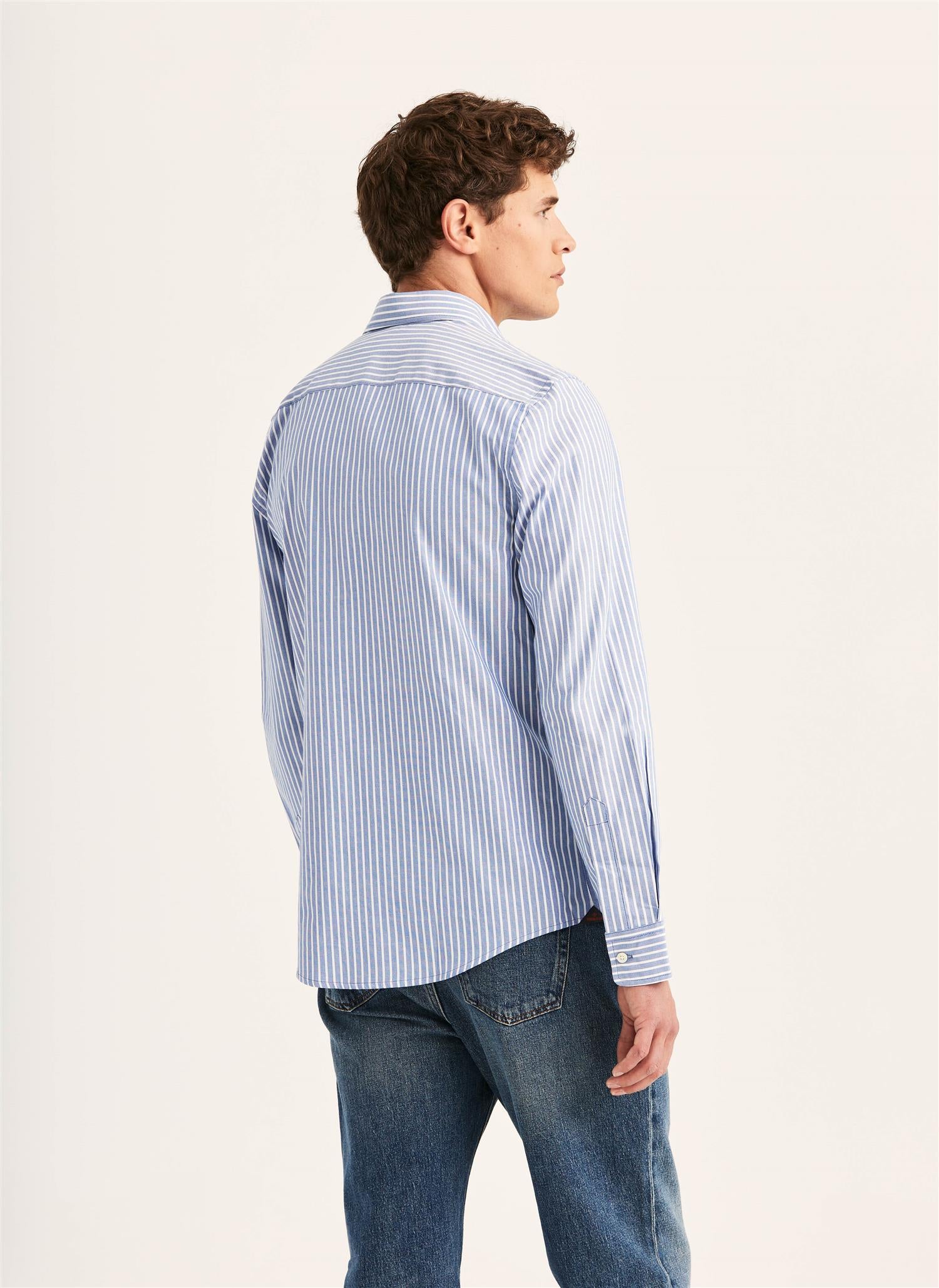 Fine Oxford Shirt-Slim Fit Blue