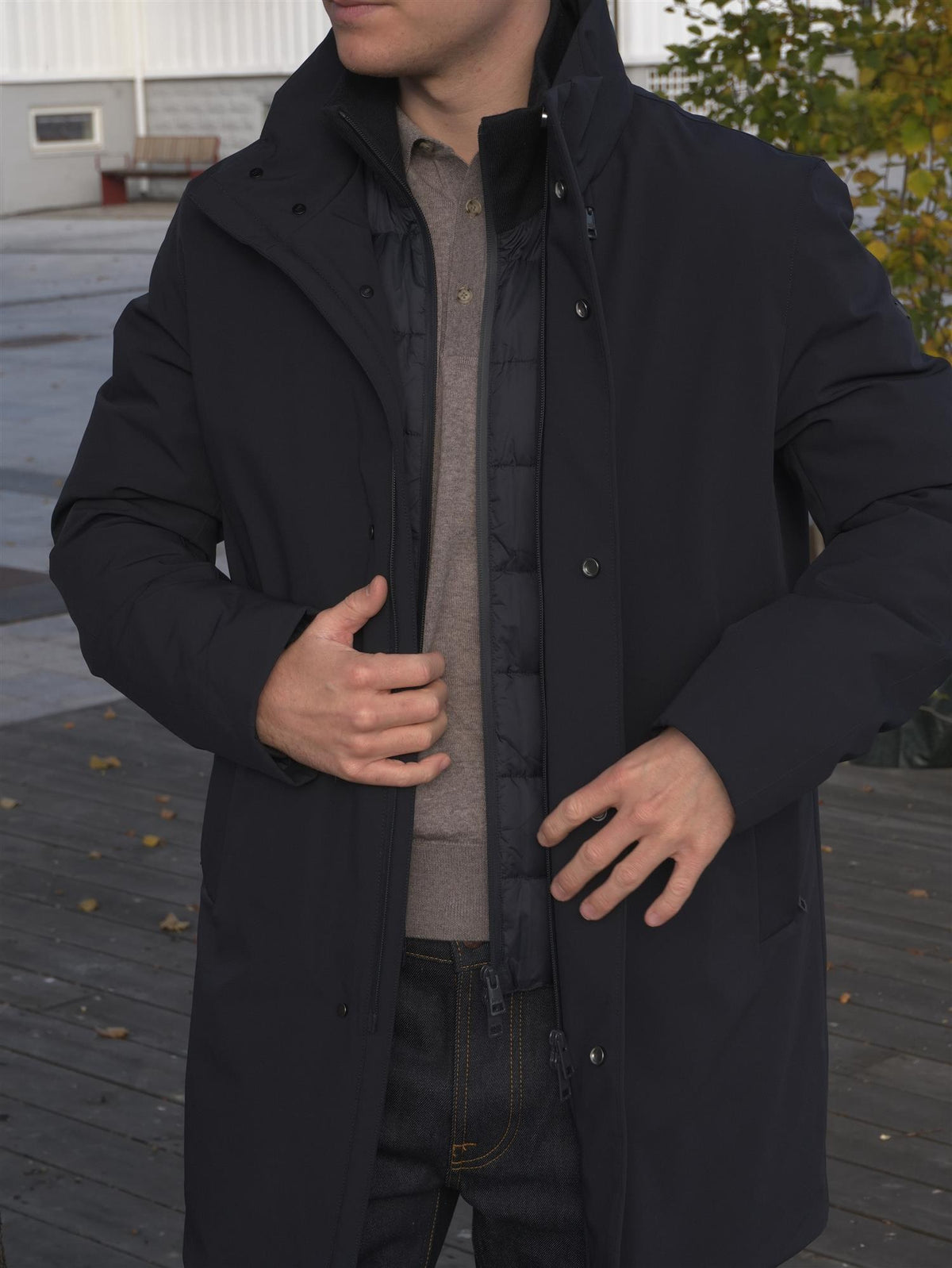 Blake Torano Technical Coat Navy
