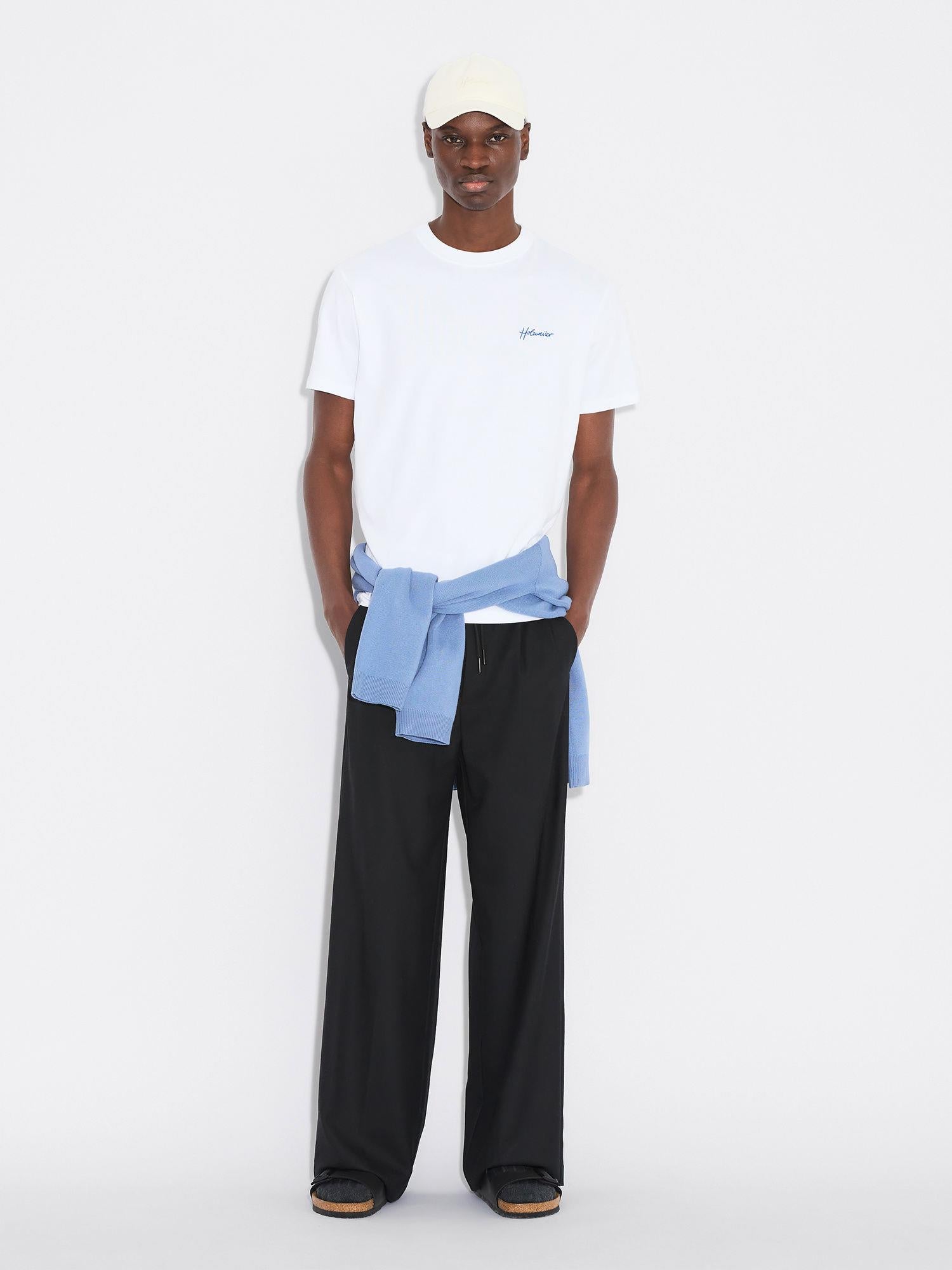 Tucker Embroidery Tee White