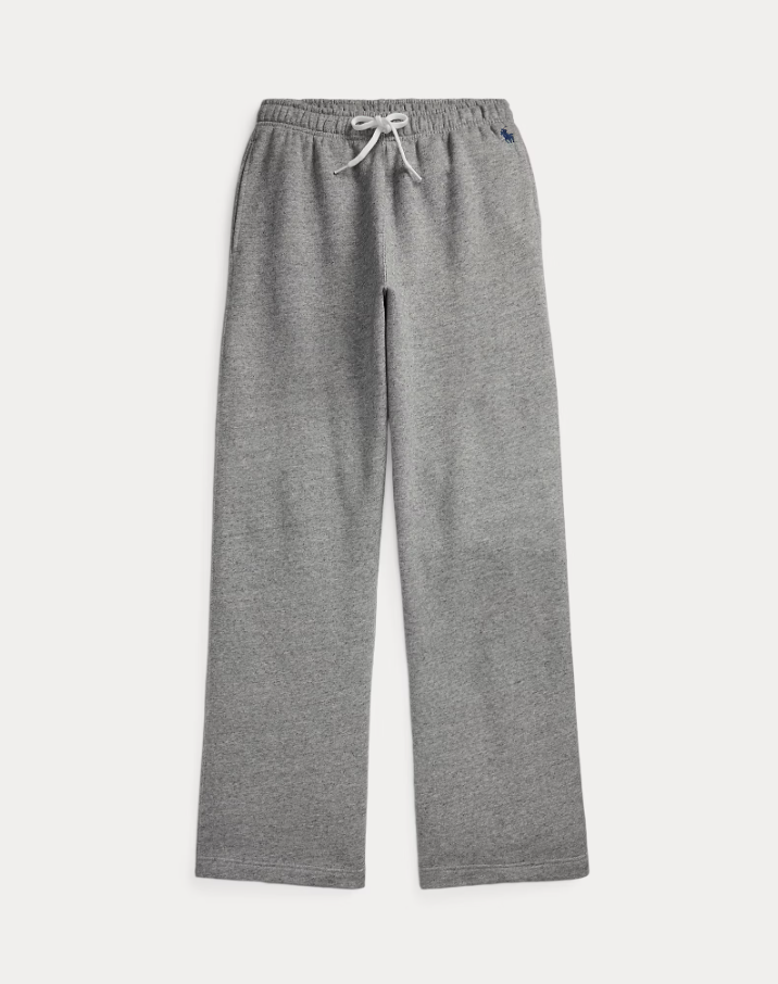 Drawstring Wide-leg Tracksuit Bottoms Grey Heather