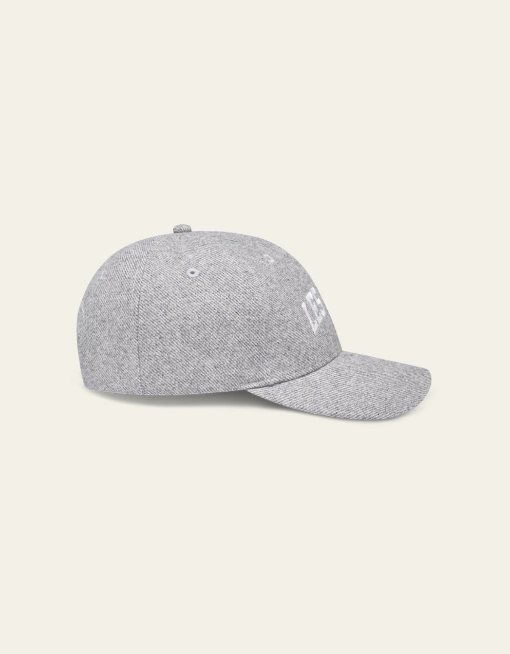 Les Deux Wool Baseball Cap Grey Melange