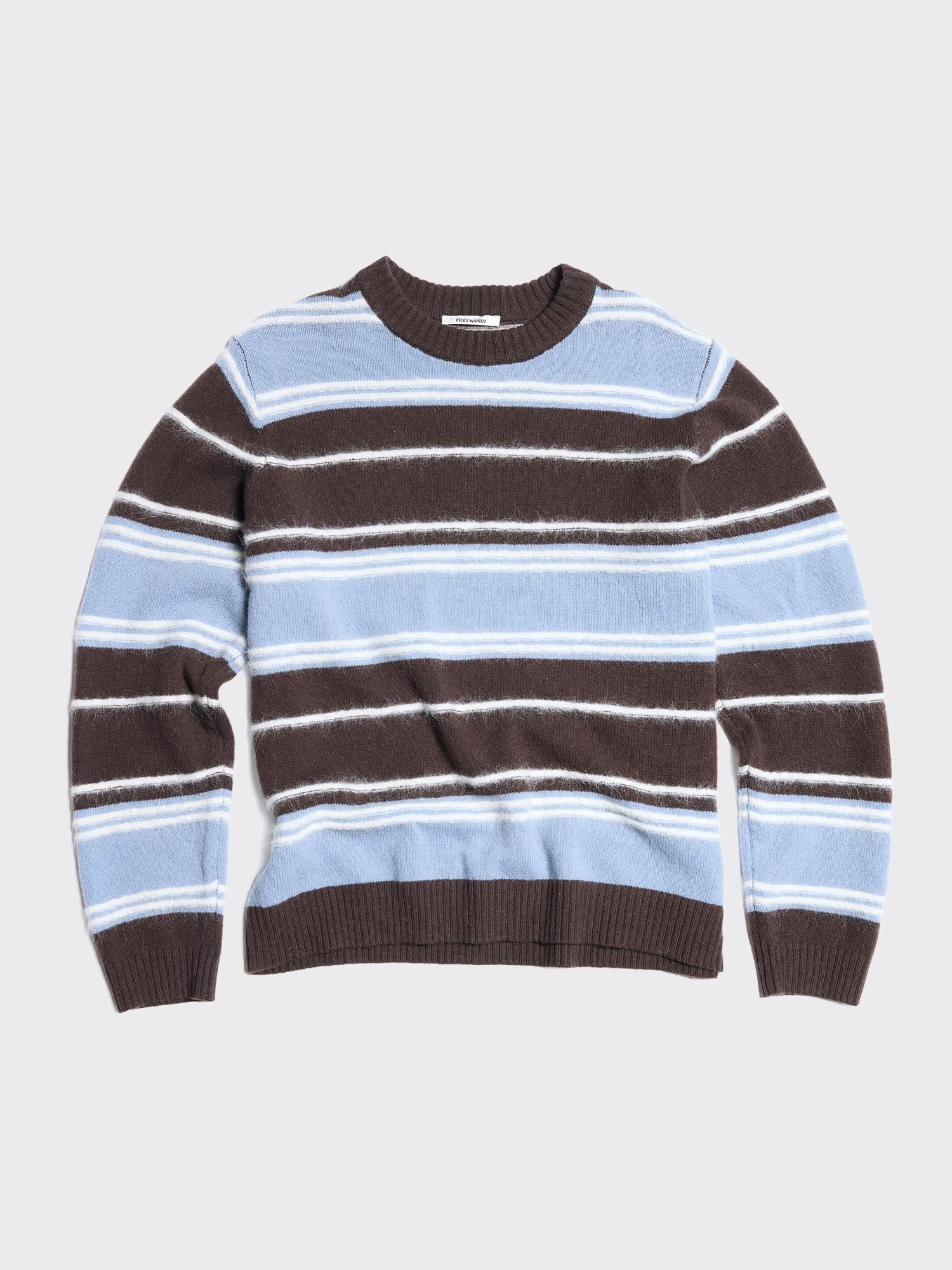 Wool Stripe Crew - Blue Stripe