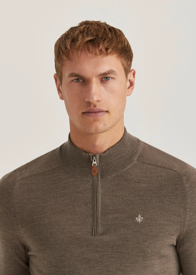 Merino John Zip Brown