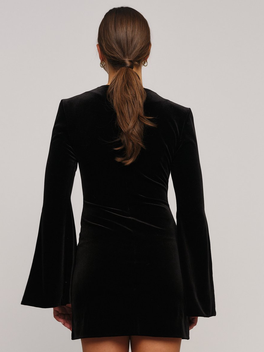 Nova Velour Dress Black