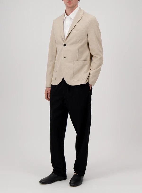 BLAZER HONEYCOMB CRAFTED WITH LORO PIANA FABRIC CREAM