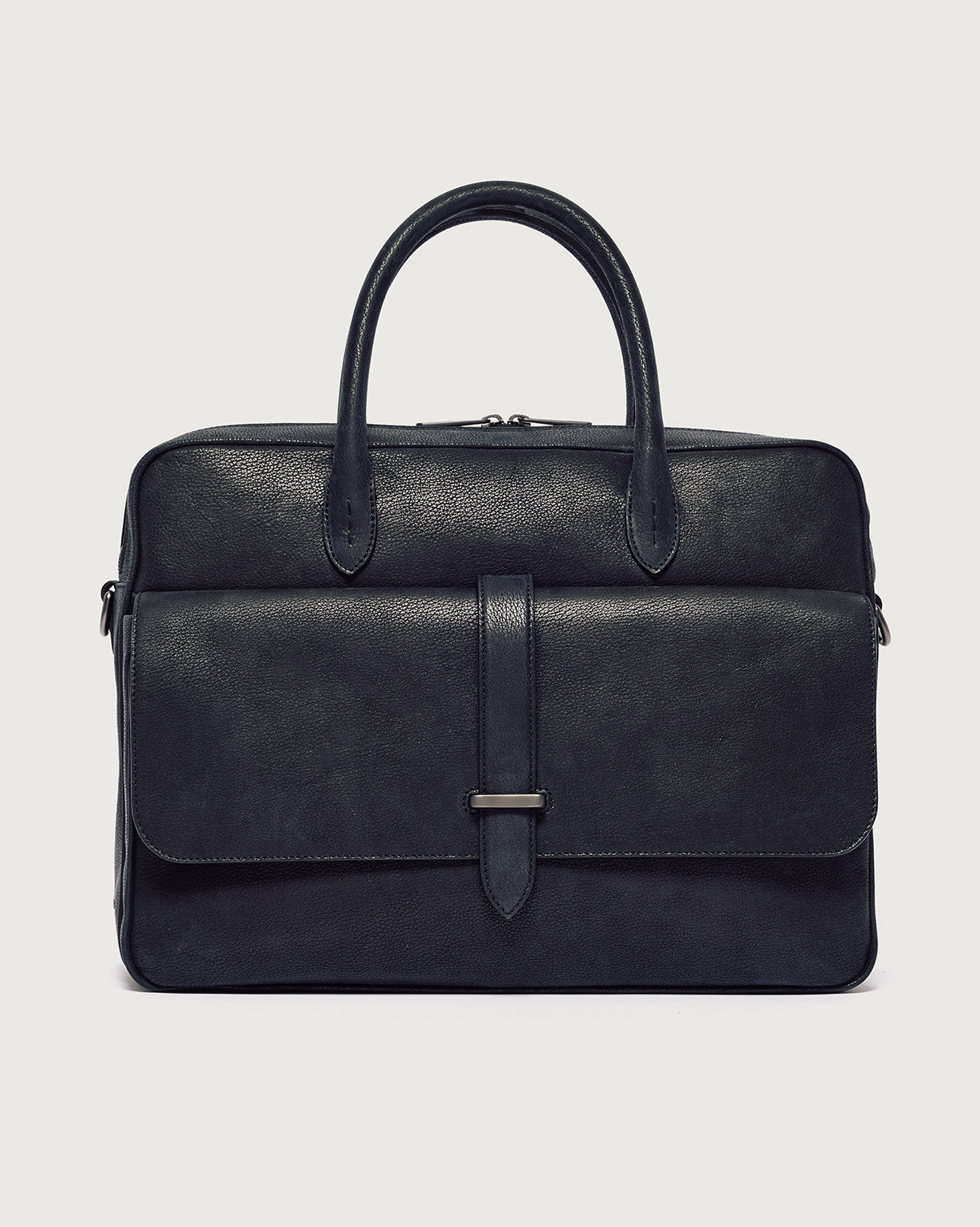Jones Chevrette leather briefcase Black