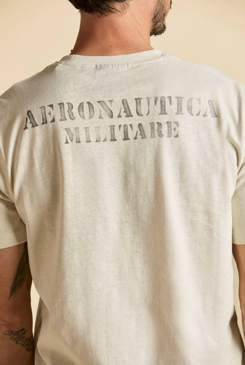 Cotton T-Shirt IX Fighter Ghiaccio