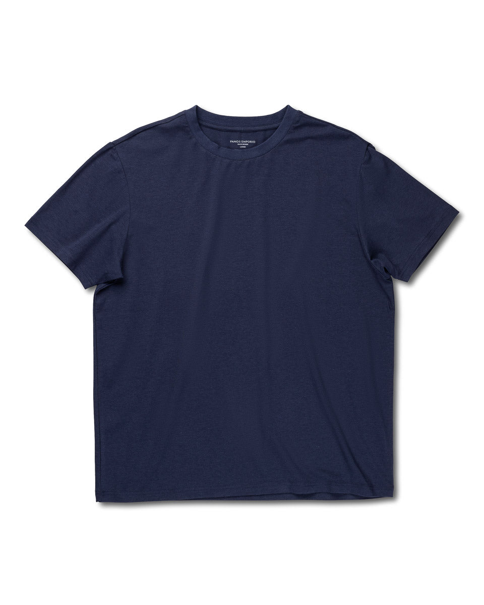 Bamboo/cotton Crew Tee Navy