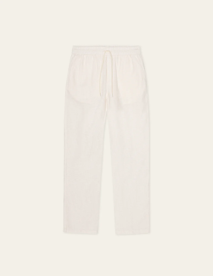 Patrick Linen Pants Eggnog White