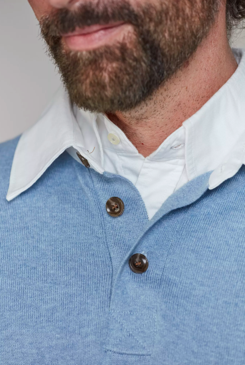 Rugger Style Knit Blue