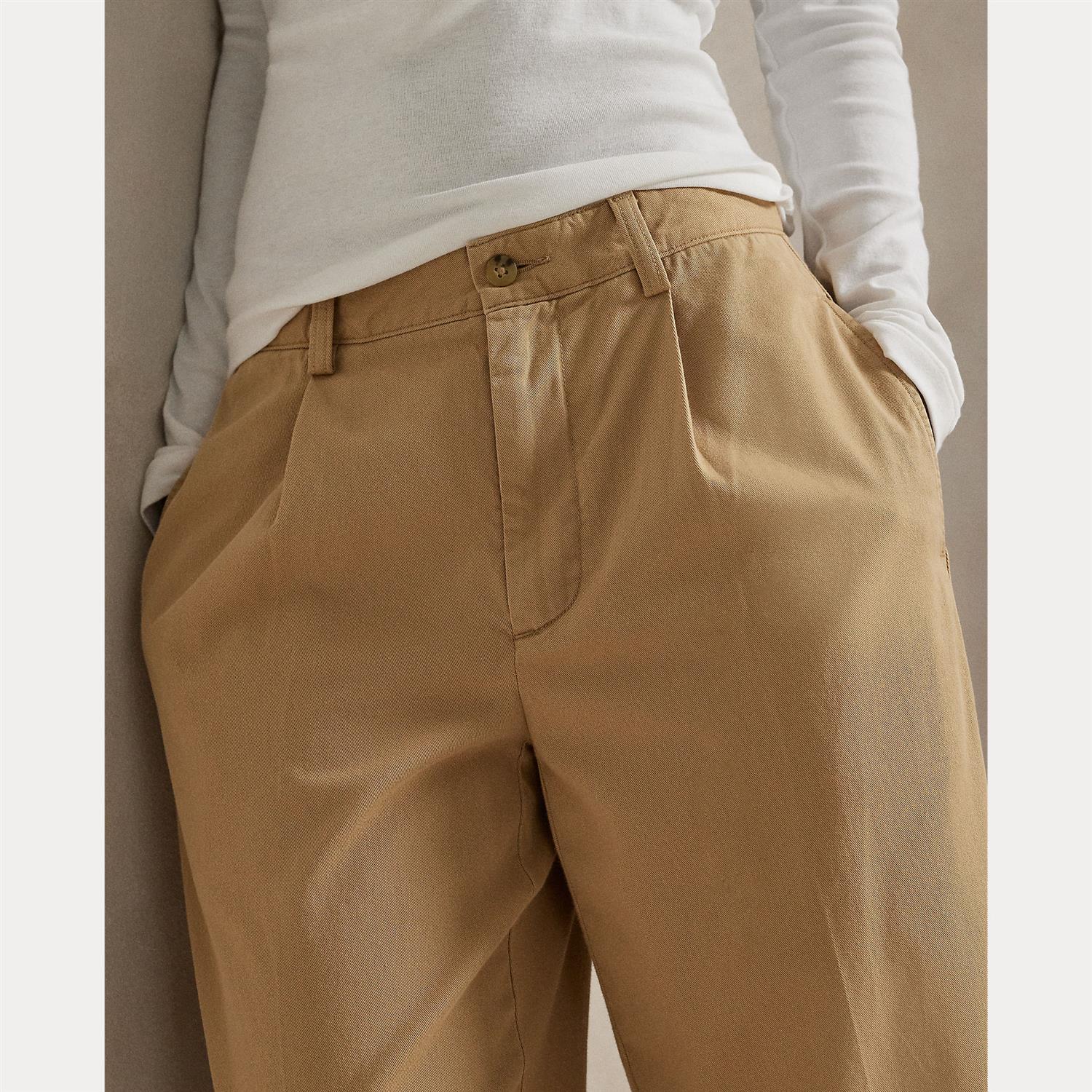 Woven-Straight-Pants Khaki