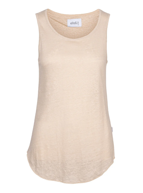 Rikke Linen Singlet Beige