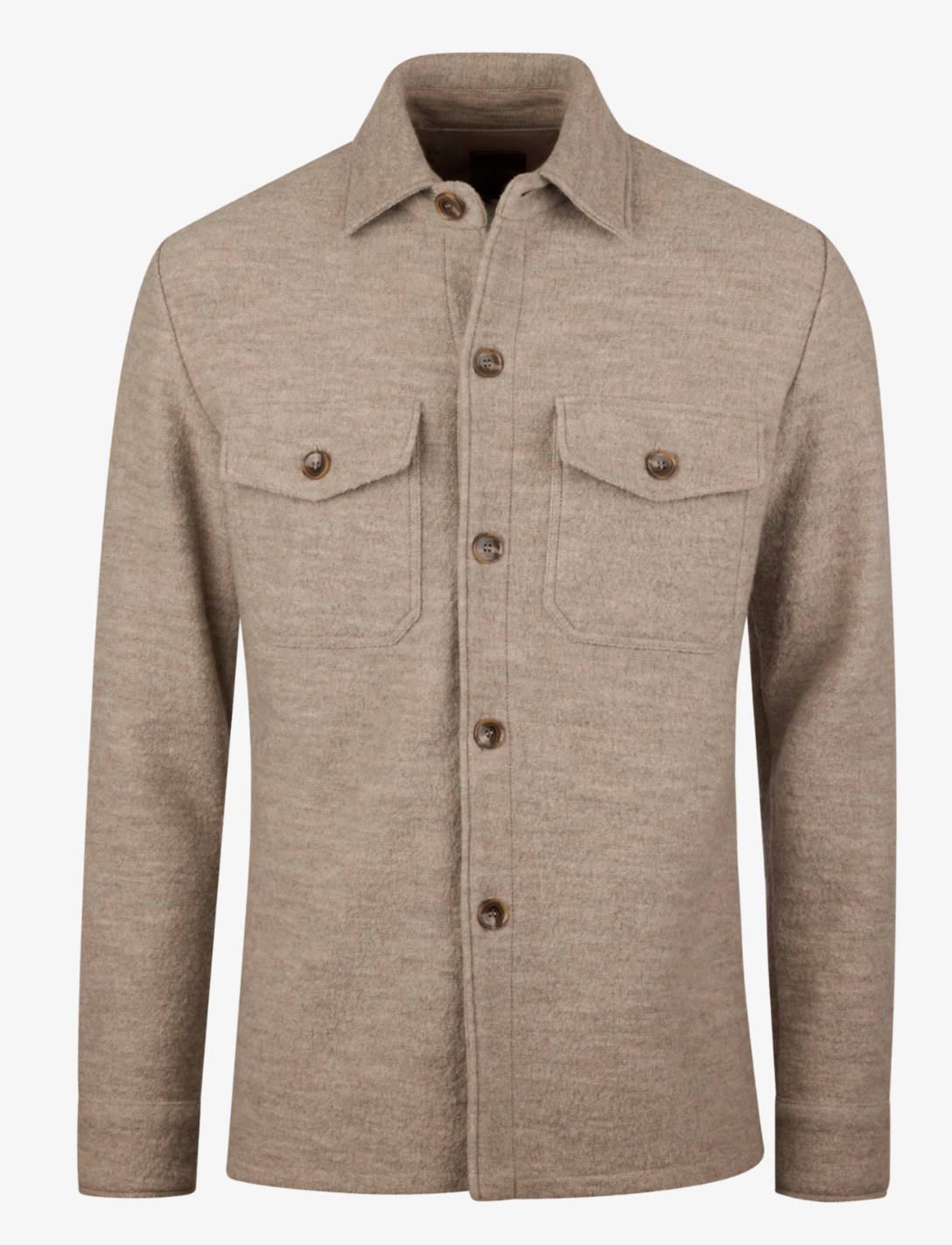 Overshirt Knitted Felted Wool Beige