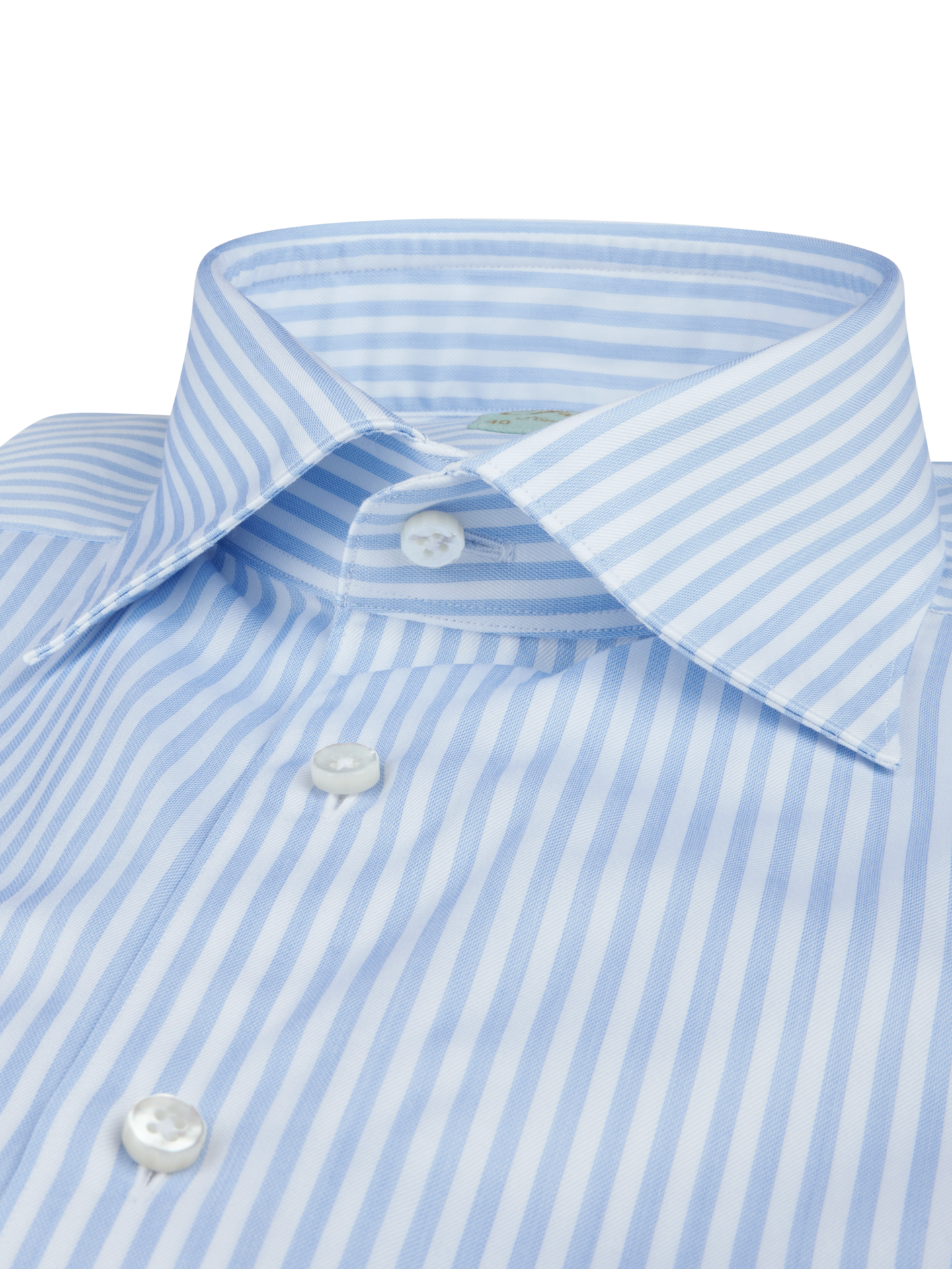 1899 Light Blue Striped Twill Regular Shirt
