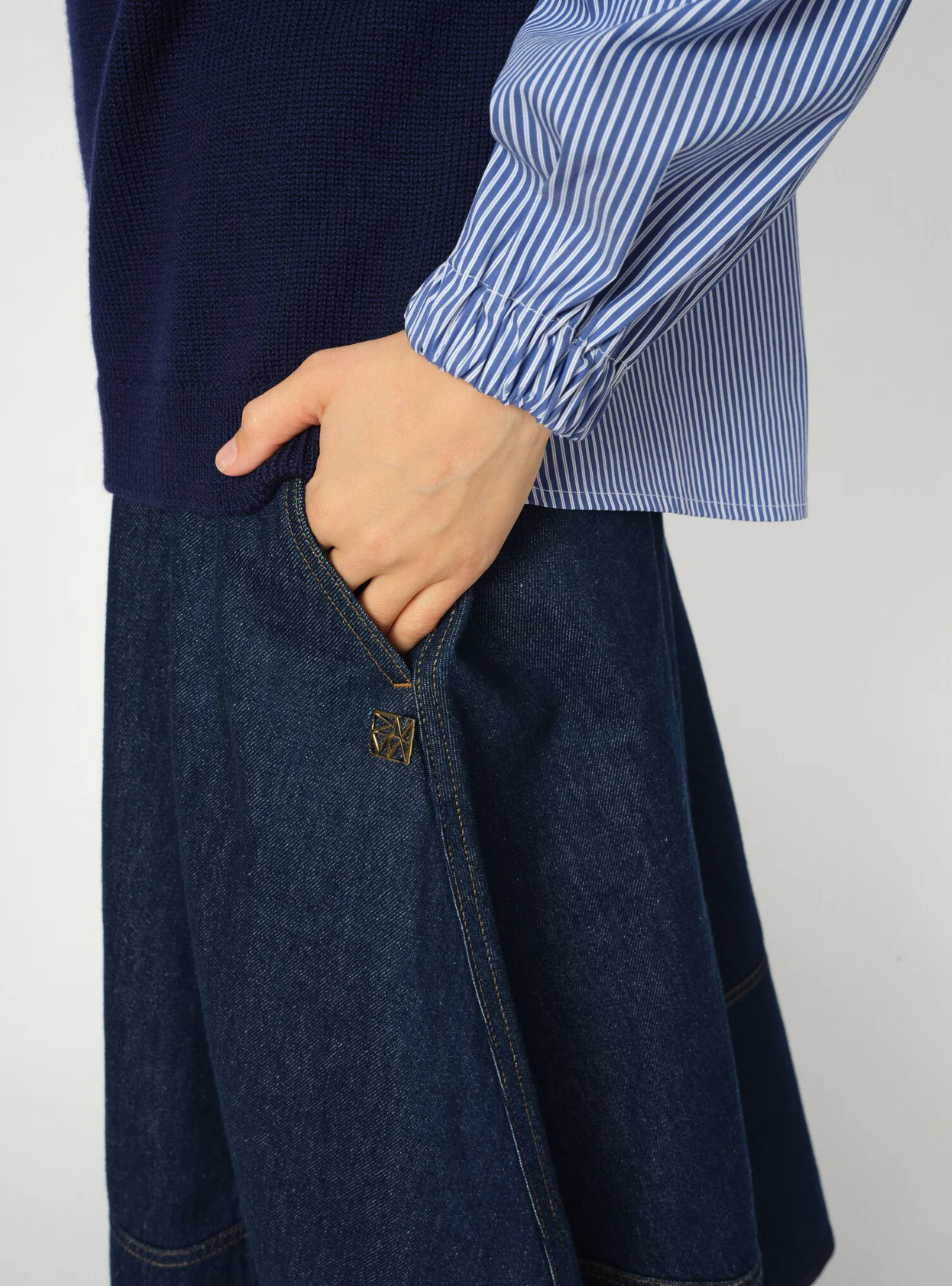 MMCynthia A-skirt Dark Blue Denim