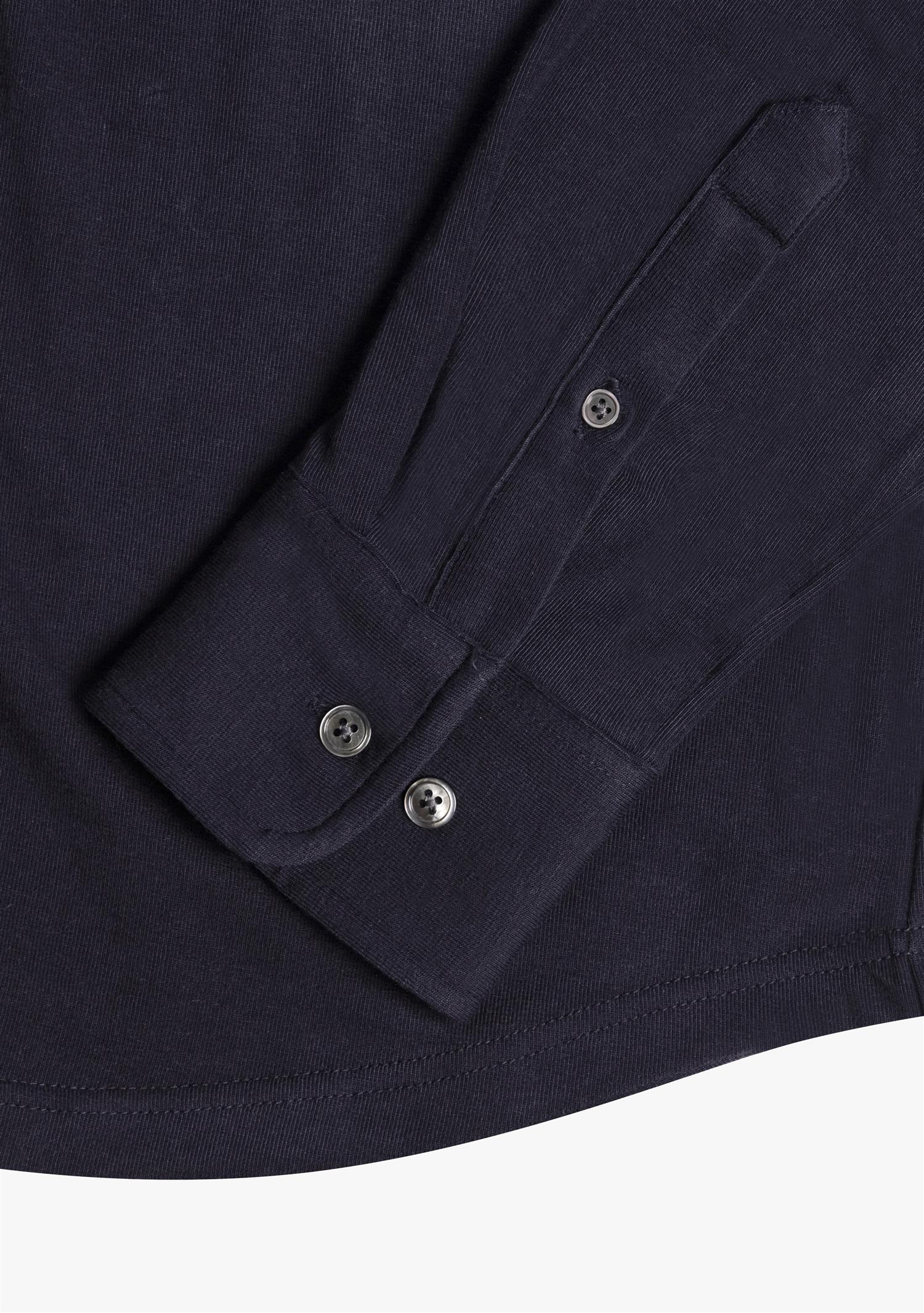 Wool Jersey Shirt Navy Blue