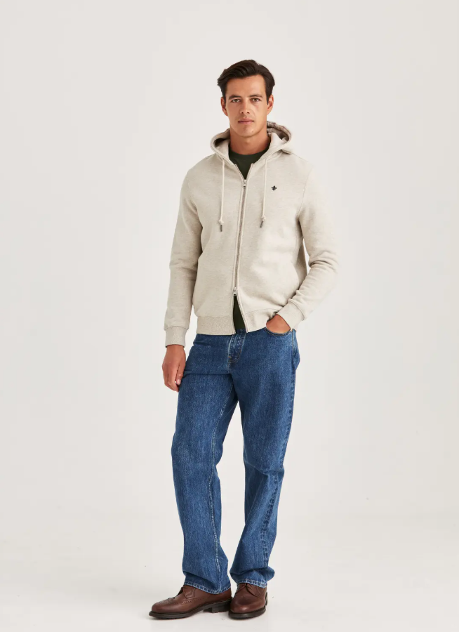 Brandon Lily Zip Hood Khaki