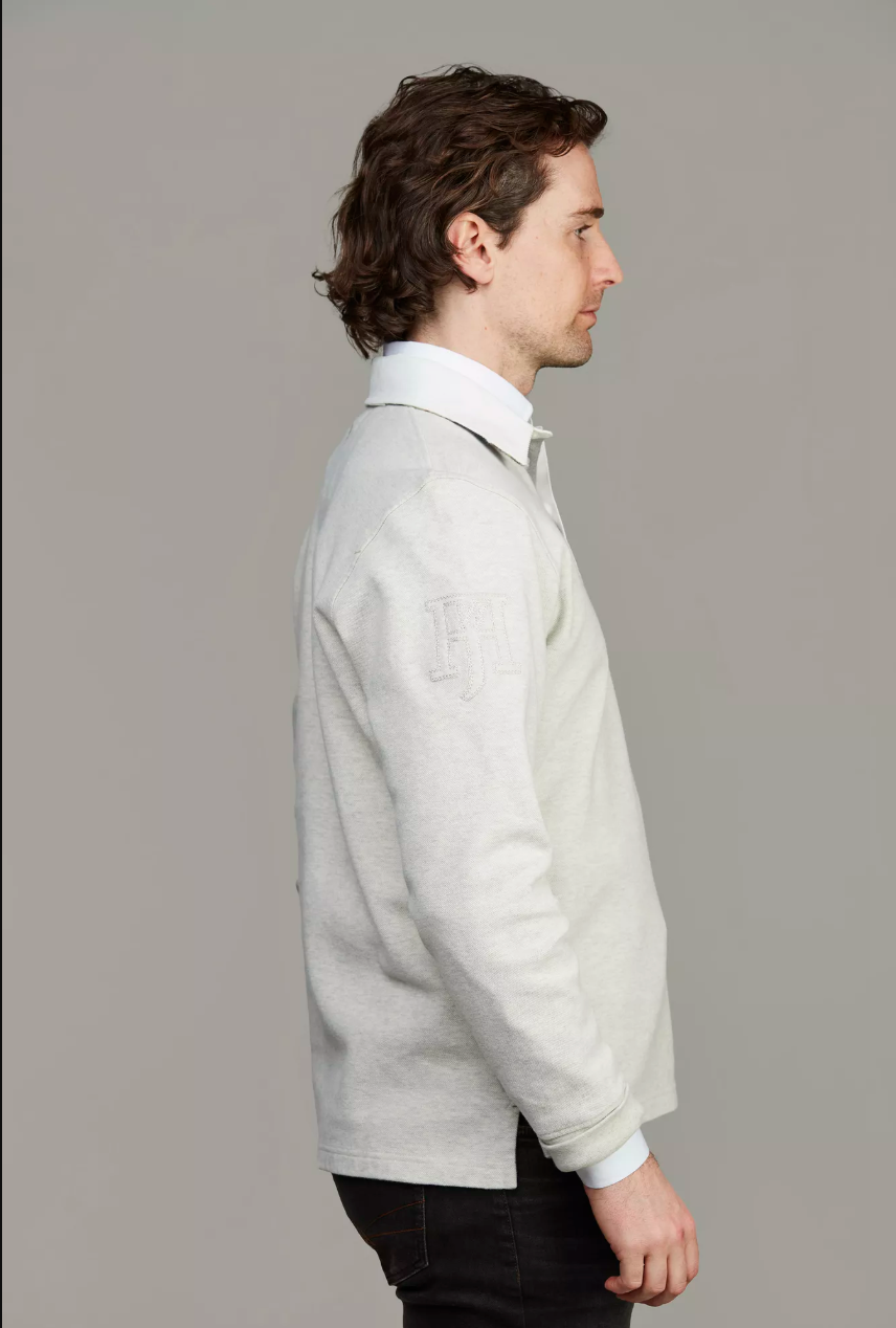 Heavy Piquet Rugger Light Grey