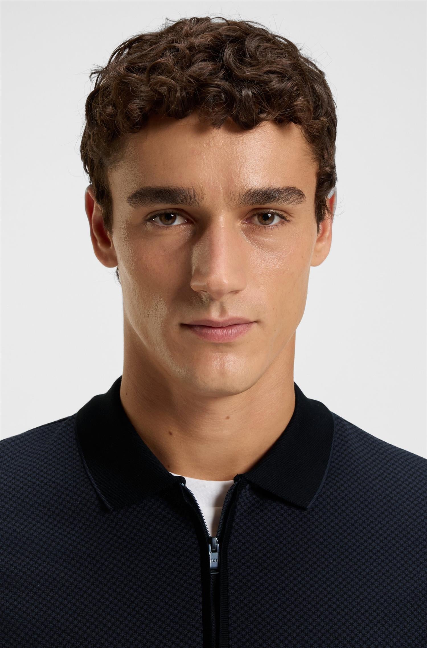 Peduzzi Mercerised Polo Black