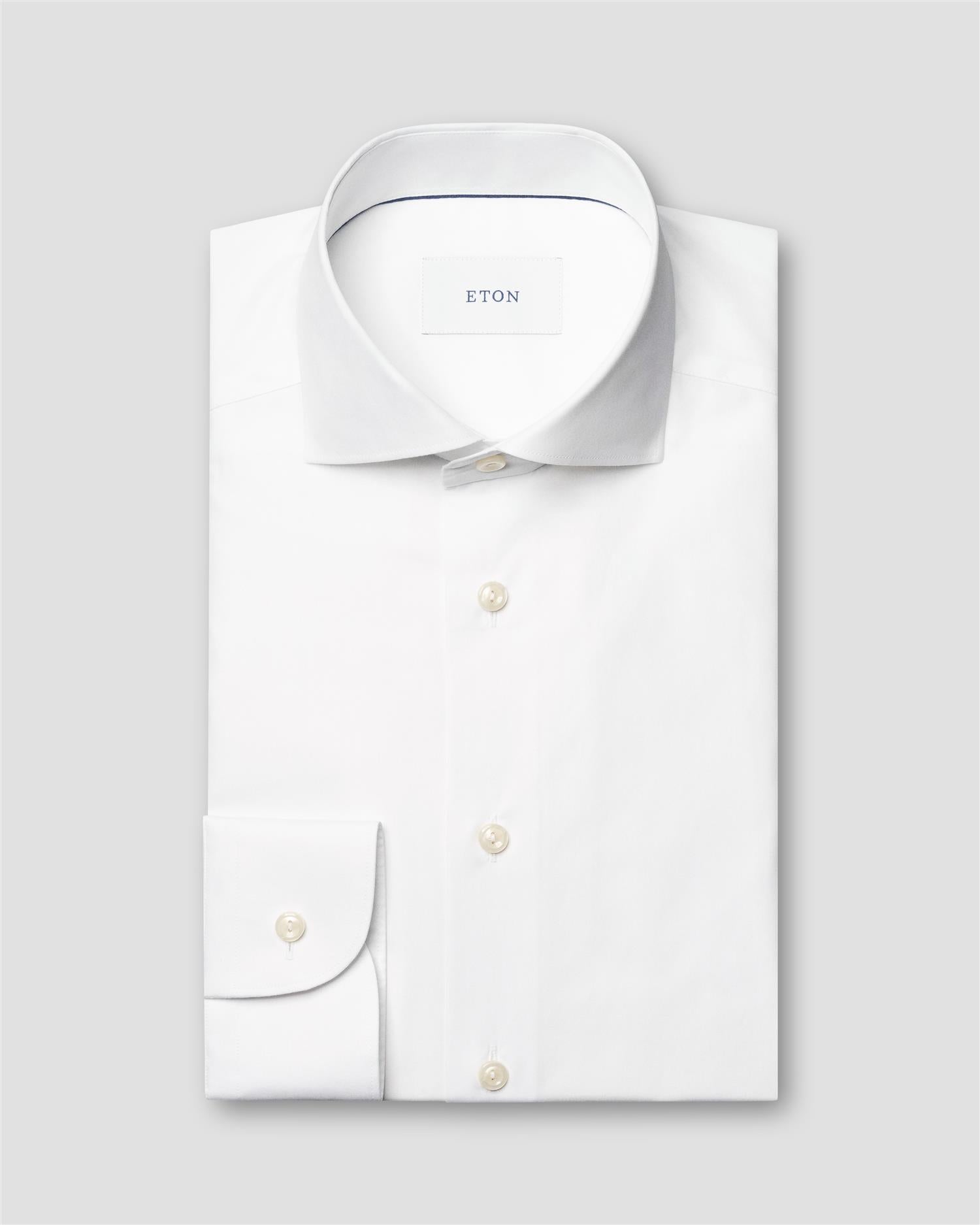 White End on End Breeze Poplin Shirt Slimfit