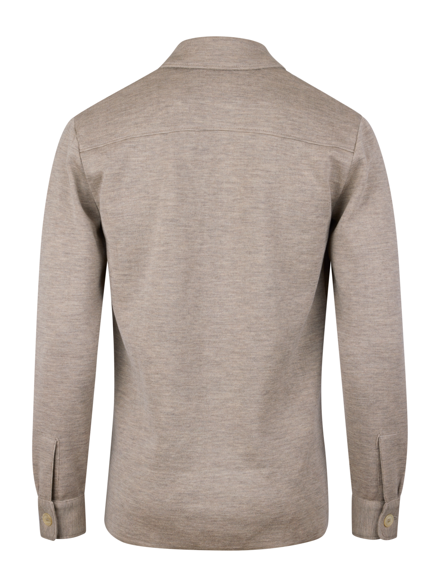 Beige Overshirt Knitted Milano Merino Wool