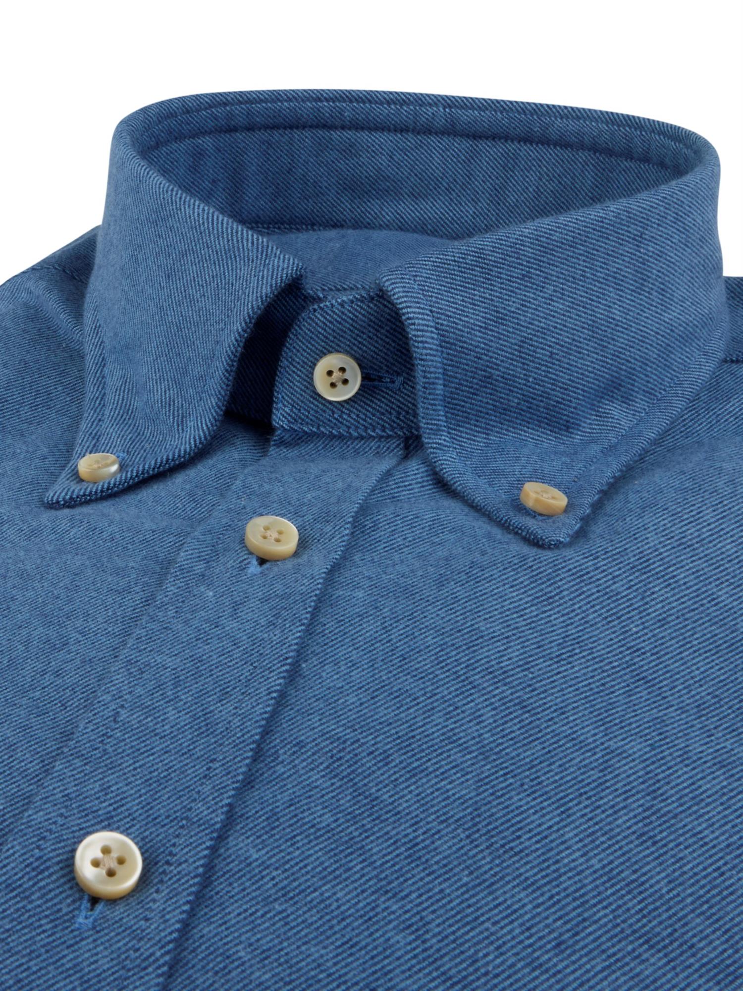 Flannel Regular Shirt Blue