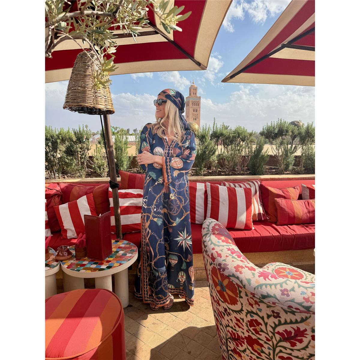 Valery Kimono Dress Navy