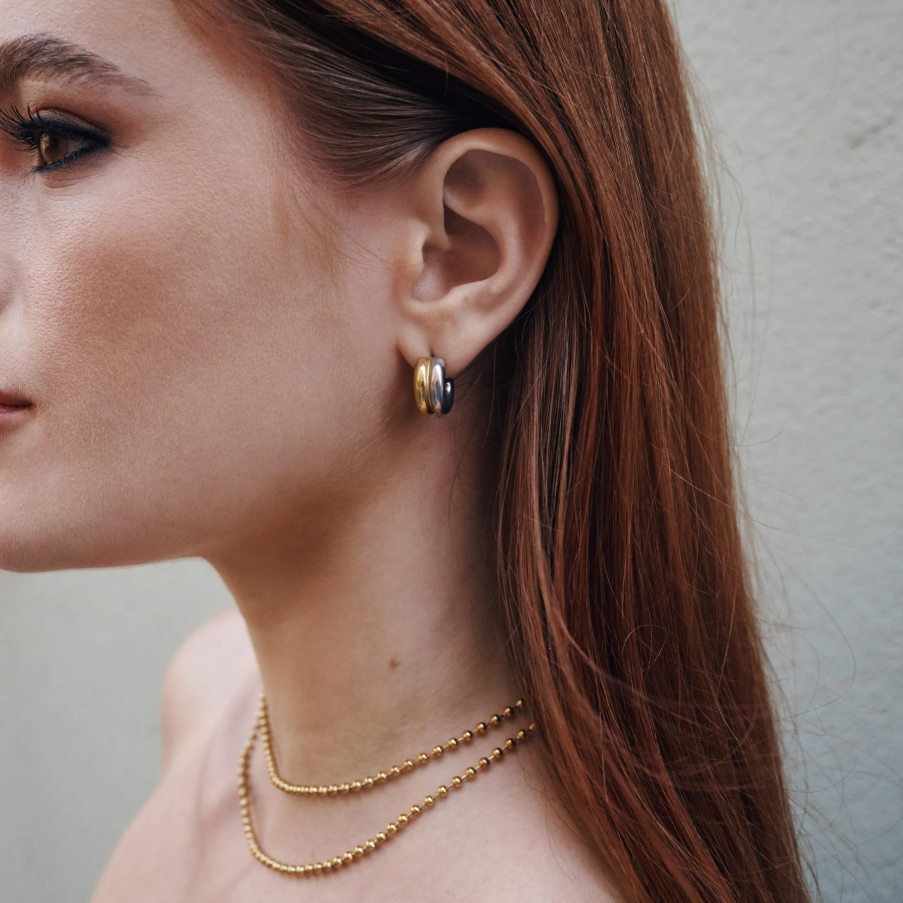 Vendela - Duo Stud Earrings Steinless steel