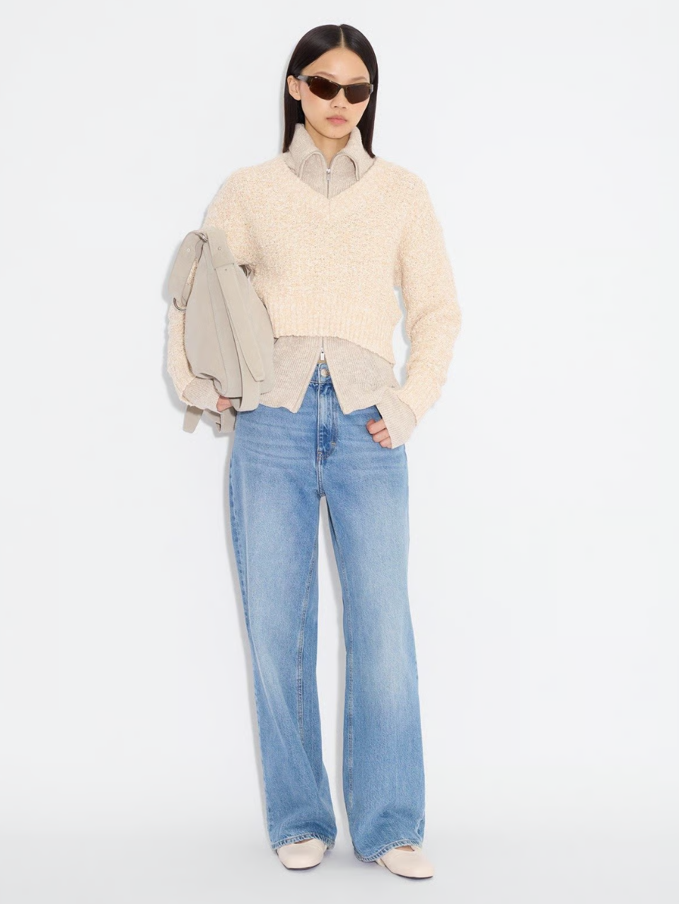 W Wide Jeans Light blue