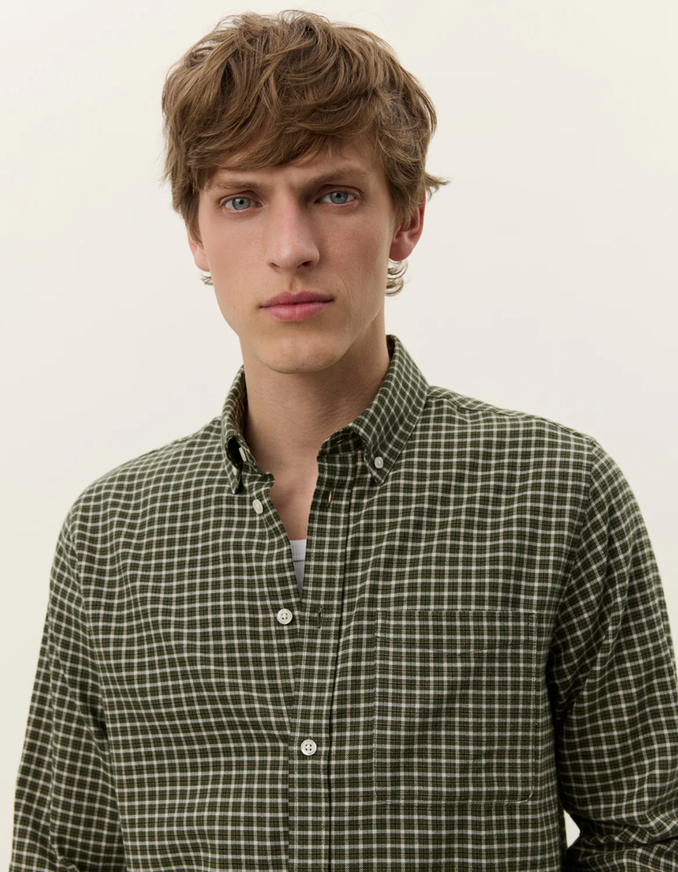 Konrad Check Flannel Shirt Light Sand
