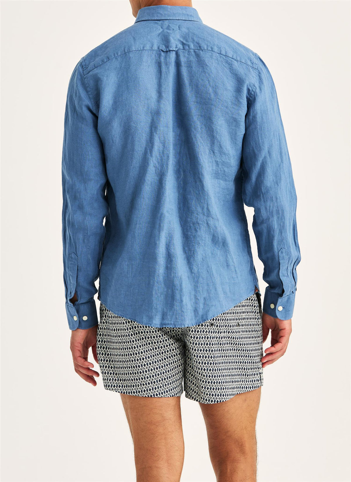 Douglas linen shirt classic fit Blue