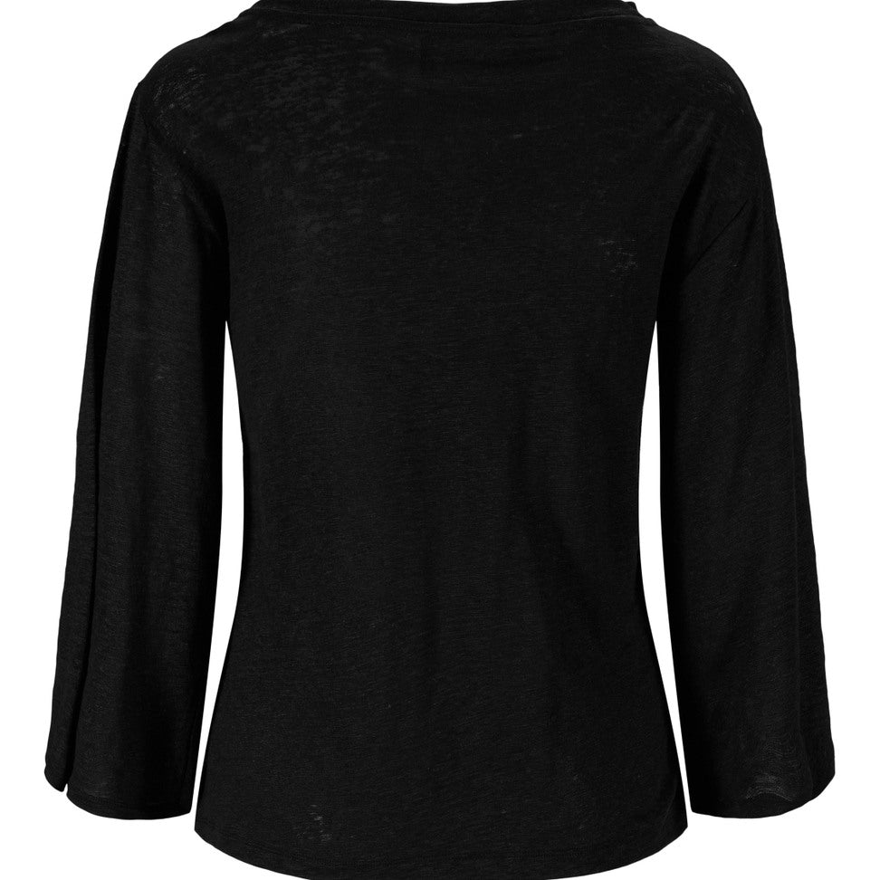 Heli Linen Tee Black