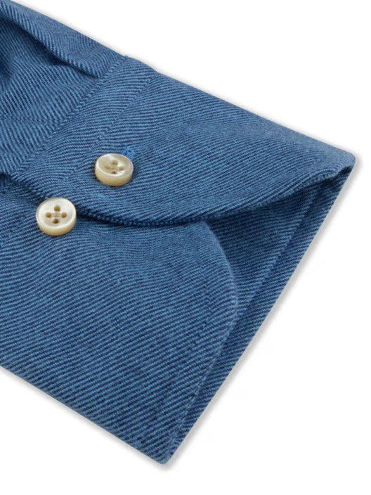 Flannel Regular Shirt Blue