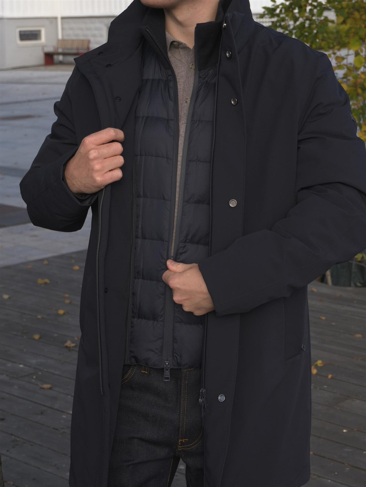 Blake Torano Technical Coat Navy