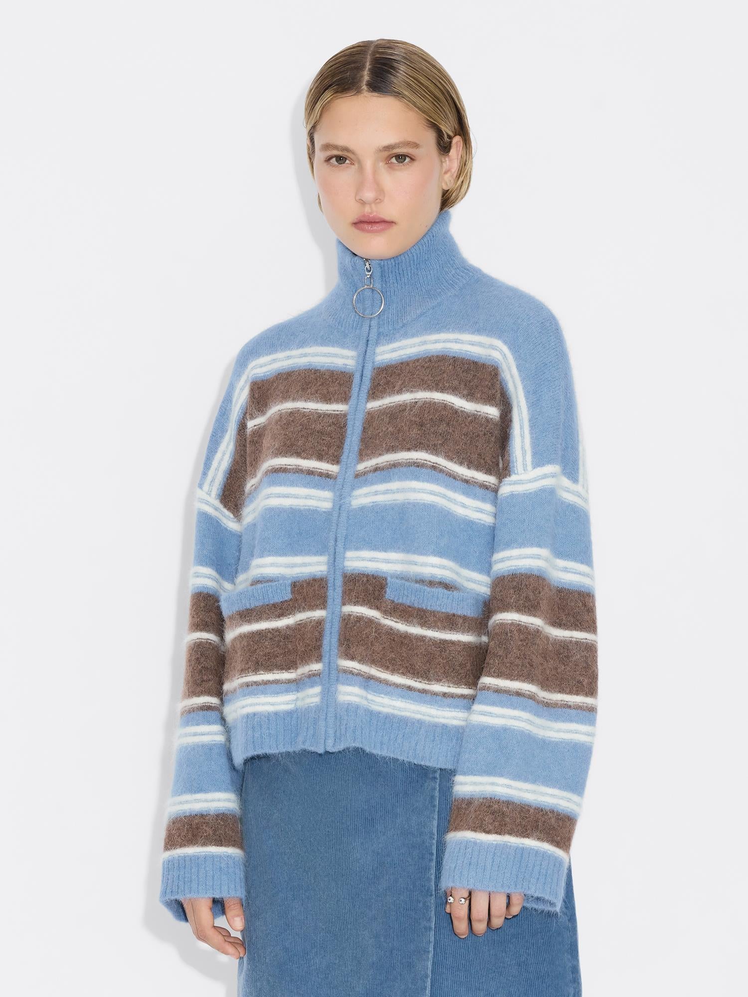 Tine Stripe Cardigan - Blue Stripe