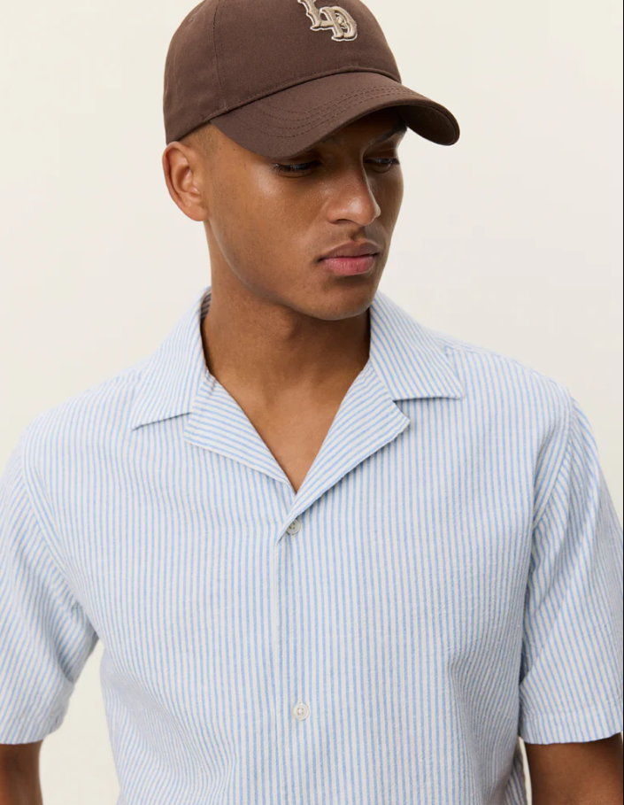 Lukas Stripe Cotton Linen SS Shirt Allure