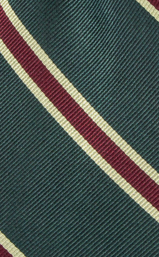 Triplestripe Silk Tie Green