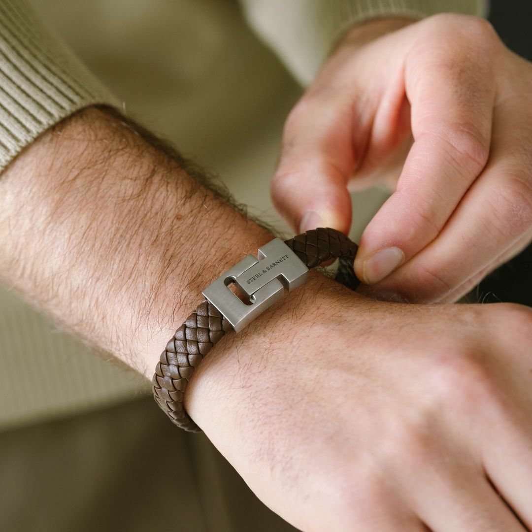 Leather Bracelet Harrison BROWN