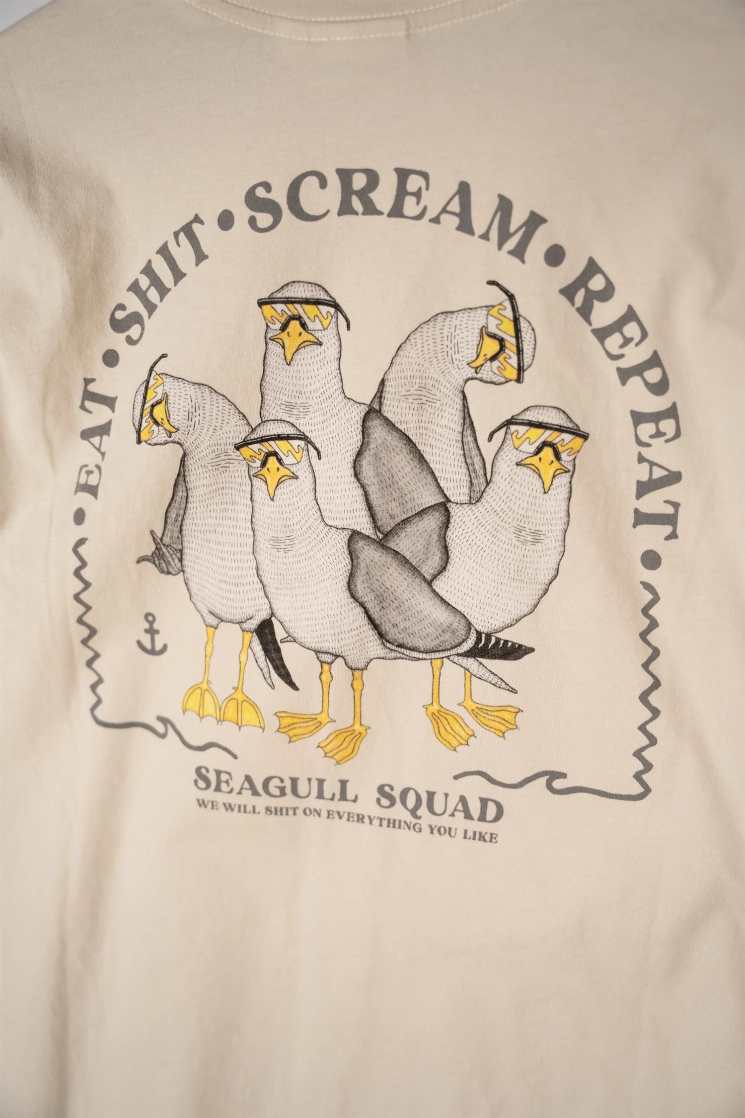 Seagull Squad Back T-shirt Rainy Day