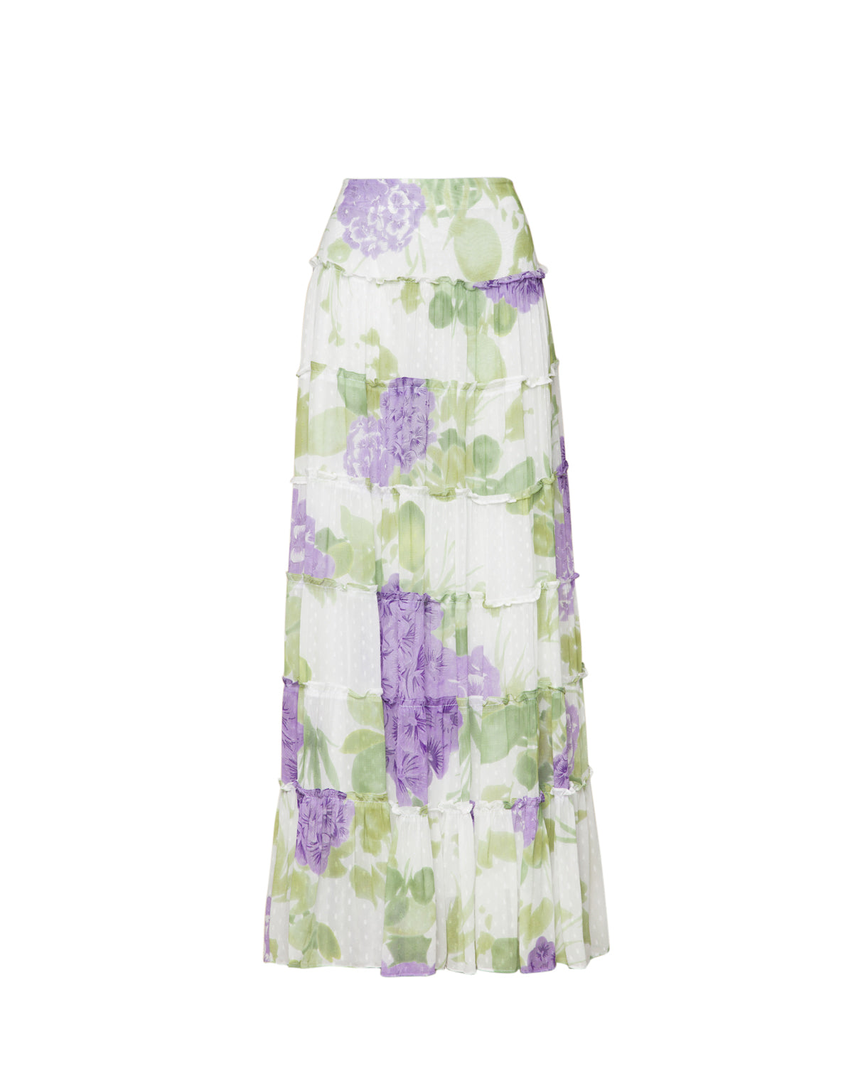 Dotted Georgette Skirt-Purpler Flowerfiels